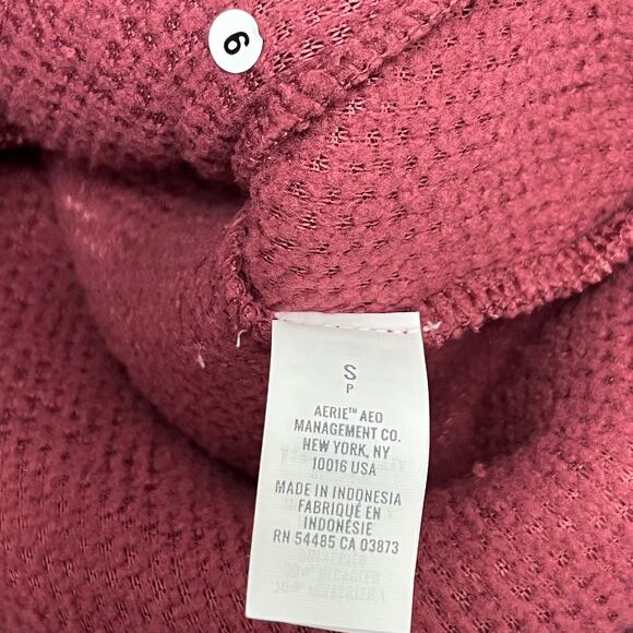 Aerie Dream Sherpa Shearling Sweatshirt Sz S Pink Quarter Zip Pullover Gorpcore - Picture 7 of 9